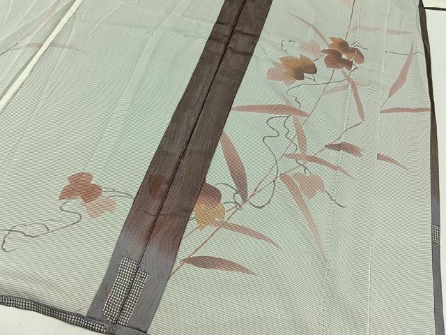 平和屋着物▽訪問着　無双　紗袷　紗×絽　蔦の葉文　正絹　逸品　AABB6216jh_7