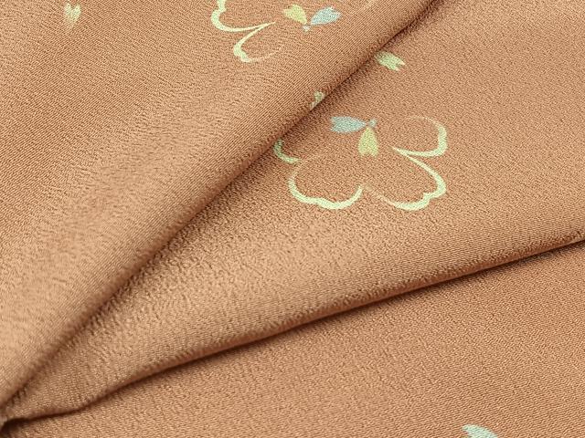 平和屋着物▽小紋　単衣　舞桜文　洗える着物　AABB6239jh