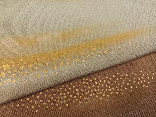 平和屋着物○人間国宝 福田喜三郎 訪問着 霞文 暈し染め 金彩