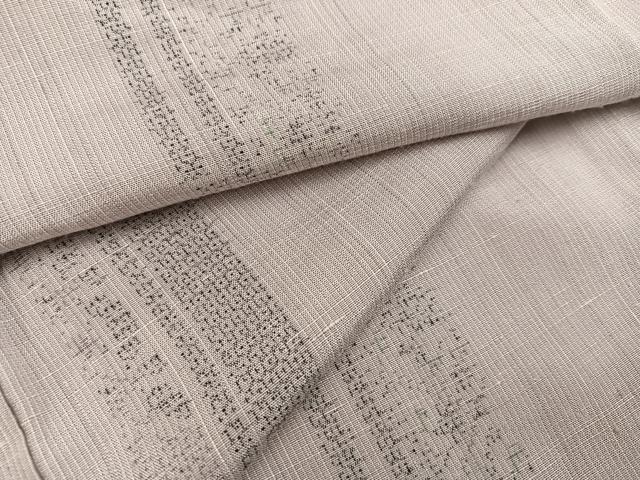 平和屋着物●結城紬　100亀甲　間道　正絹　逸品　AABB6268ph