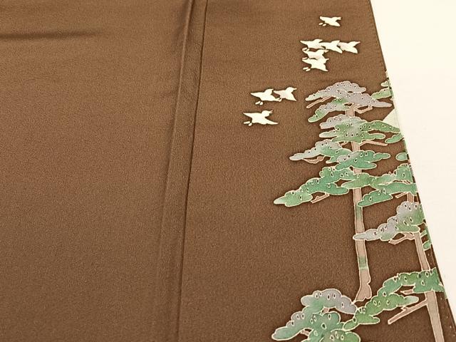 平和屋着物○本加賀友禅作家 柿本市郎 色留袖 地紙重ね花鳥