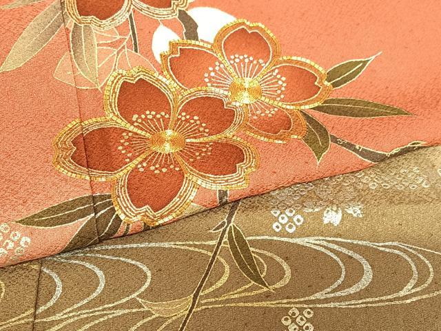 平和屋着物○豪華振袖 駒刺繍 花蝶文 暈し染め 金銀彩