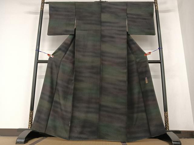 平和屋着物●前田仁仙　仁仙更紗　小紋　霞文　暈し染め　正絹　逸品　AABB6404zg