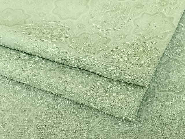 平和屋着物●上質な色無地　草花地紋　山鳩色　正絹　逸品　AABB6412zg