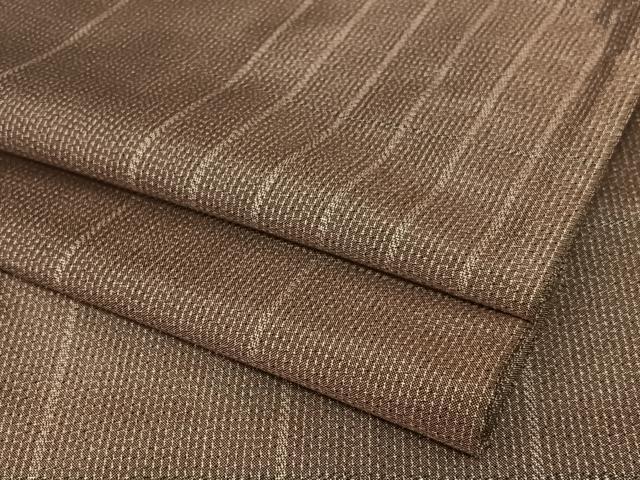 平和屋着物●本場大島紬　格子　正絹　逸品　AABB6448zg