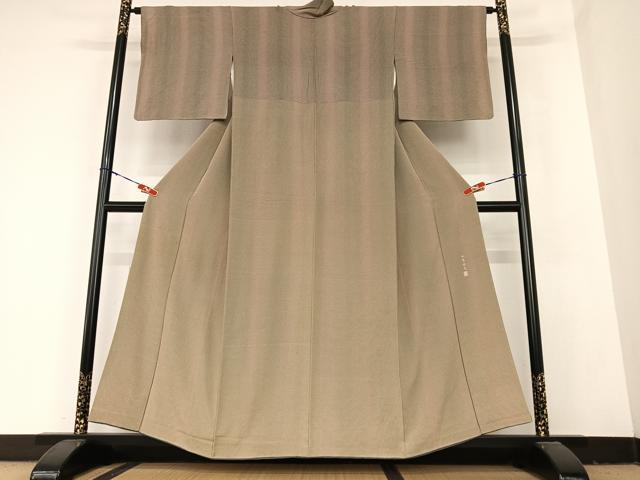 平和屋着物●伝統工芸士　田島輝久　訪問着　格子　正絹　逸品　AABB6453zg