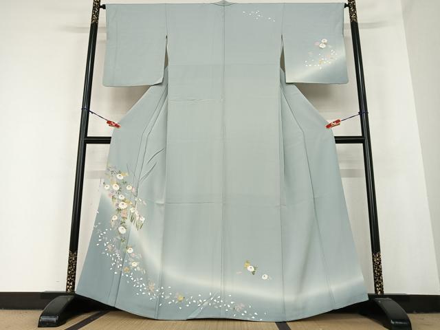 平和屋着物●訪問着　草花文　暈し染め　三越扱い　正絹　逸品　AABB6459zg