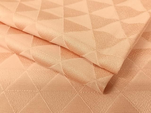 平和屋着物●上質な色無地　鱗地紋　薄紅色　正絹　逸品　AABB6471zg