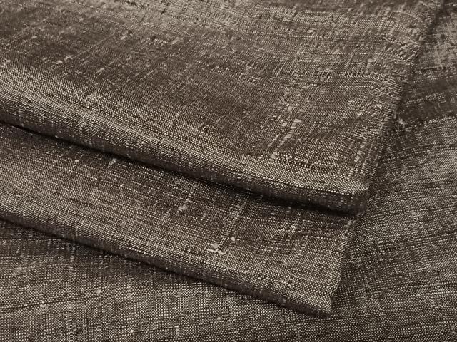 平和屋着物●上質な紬　色無地　似せ紫色　正絹　逸品　AABB6569zg