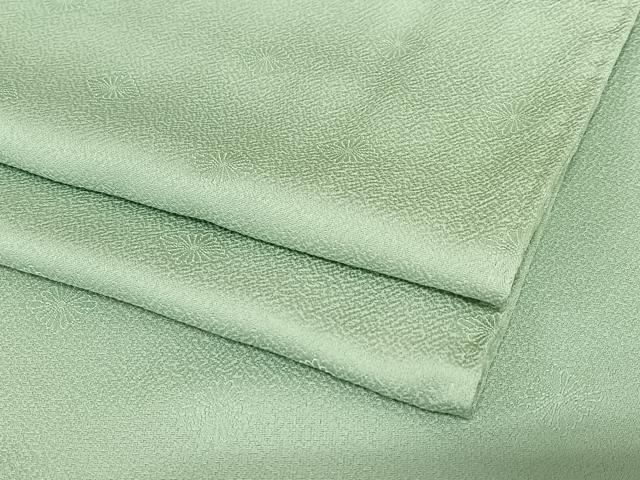 平和屋着物●上質な色無地　花菱地紋　薄青色　正絹　逸品　AABB6574zg