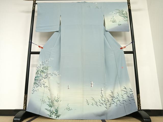 平和屋着物●訪問着　作家物　花鳥文　暈し染め　正絹　逸品　AABB6587zg