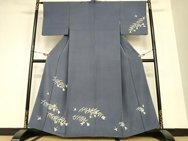 平和屋着物●本加賀友禅作家　中正享子　訪問着　草花文　正絹　逸品　AABB6599zg