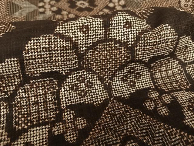 平和屋着物○本場大島紬 龍郷絣 正絹 逸品 AAAV7344zg