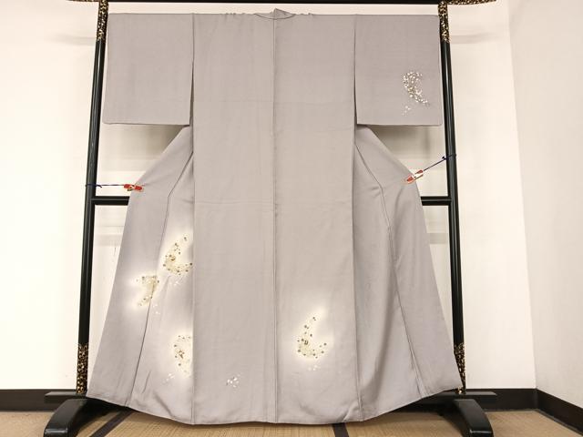 平和屋着物●訪問着　駒刺繍　吉祥文　暈し染め　金糸　正絹　逸品　AABB6611np