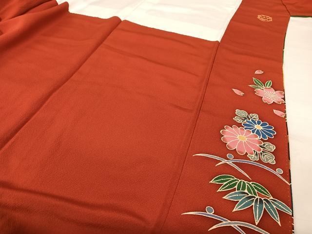 平和屋着物○手ざし京紅型染・宮崎紅型 宮崎良次 振袖 花鳥