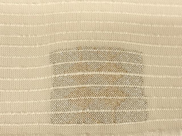 平和屋着物＊夏物　土島洋山　太鼓柄袋帯　絲菩薩　蝶　りぼん　銀糸　正絹　逸品　AABB6647np 平和屋着物＊夏物 土島洋山 太鼓柄袋帯 絲菩薩 蝶 りぼん