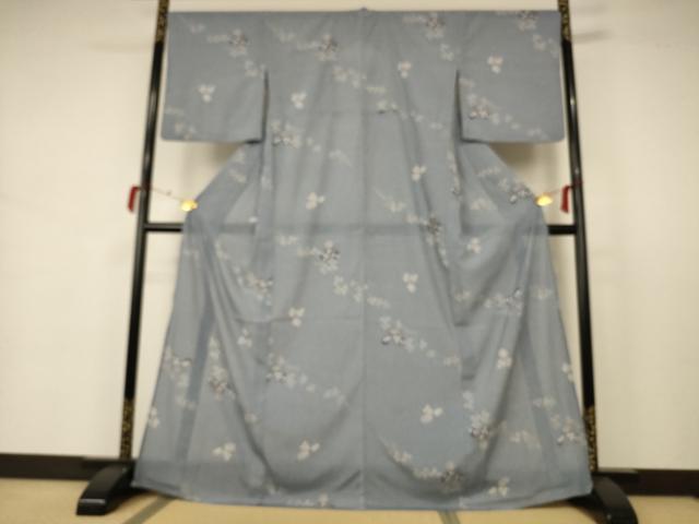 平和屋着物＊夏物　小紋　絽　萩文　洗える着物　AABB6703jd 平和屋着物＊夏物 小紋 絽 萩文 洗える着物 AABB6703jd