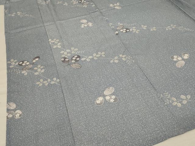 平和屋着物＊夏物 小紋 絽 萩文 洗える着物 AABB6703jd