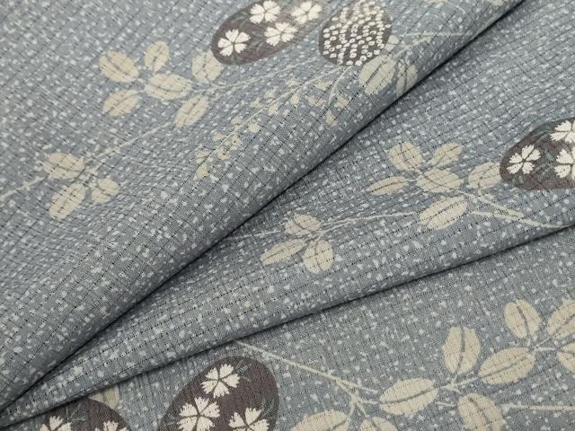 平和屋着物＊夏物　小紋　絽　萩文　洗える着物　AABB6703jd