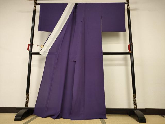 平和屋着物＊夏物 色無地 絽 濃鼠色 正絹 逸品 AABB6710jd