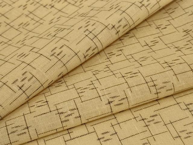 平和屋着物＊夏物　紗紬　絣文様　正絹　逸品　AABB6718jd