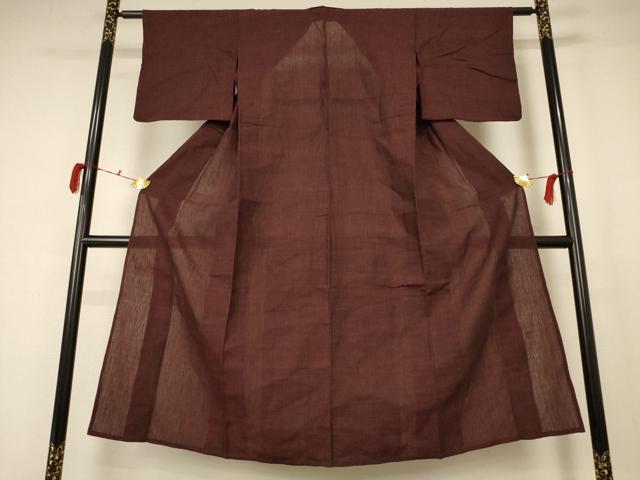 平和屋着物＊夏物　小紋　紗　ちぢみ織　霞文　AABB6721jd 平和屋着物＊夏物 小紋 紗 ちぢみ織 霞文 AABB6721jd