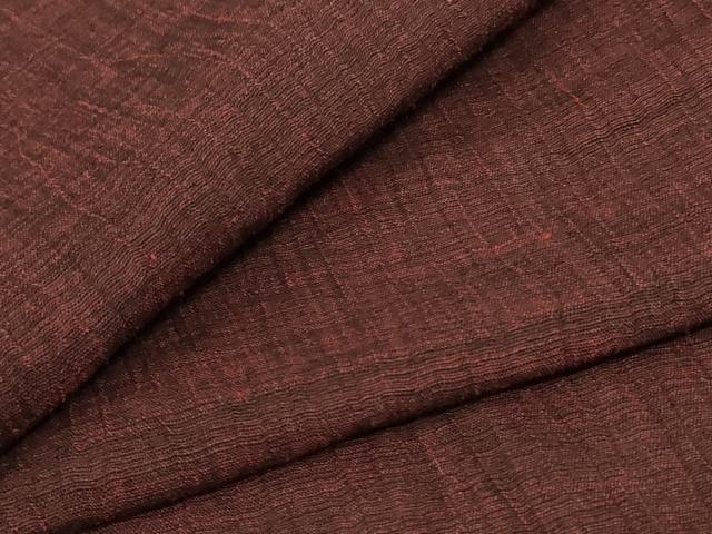 平和屋着物＊夏物　小紋　紗　ちぢみ織　霞文　AABB6721jd