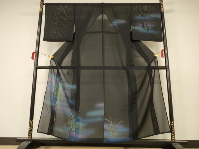 平和屋着物＊夏物　訪問着　絽　手描き　露芝文　暈し染め　正絹　逸品　AABB6728jd