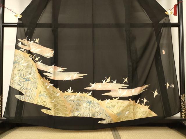 平和屋着物＊夏物　黒留袖　絽　風景文　正絹　逸品　AABC9409jd 着物 平和屋 留袖のおすすめ人気商品一覧 通販 - Yahoo!ショッピング