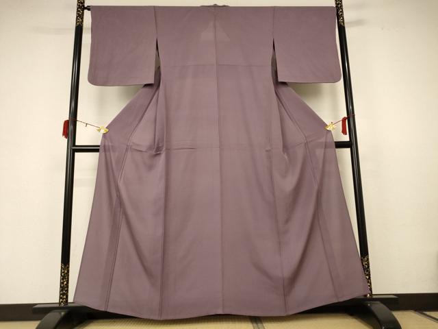 平和屋着物＊夏物　色無地　絽　胡桃染色　正絹　逸品　AABB6776jd