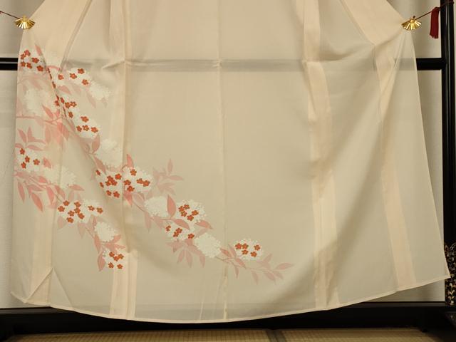 平和屋着物＊夏物　訪問着　絽　紫陽花　銀彩　正絹　逸品　AABB6779jd_2