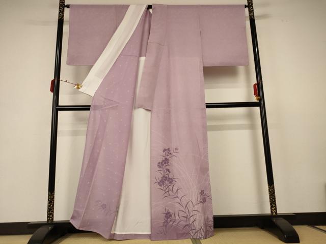 平和屋着物＊夏物 人間国宝 小宮康孝 訪問着 江戸小紋 絽 草花文