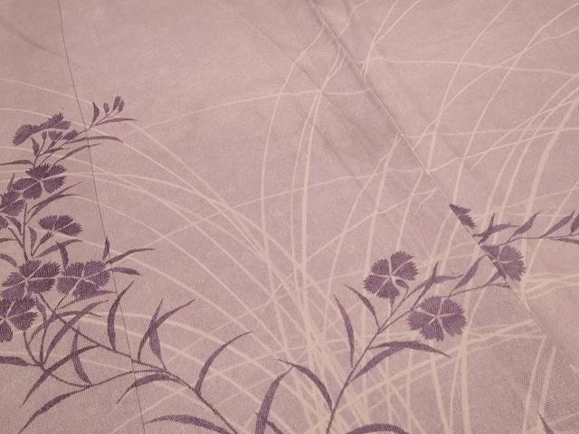 平和屋着物＊夏物　人間国宝 小宮康孝　訪問着　江戸小紋　絽　草花文　正絹　逸品　AABB6784jd_3