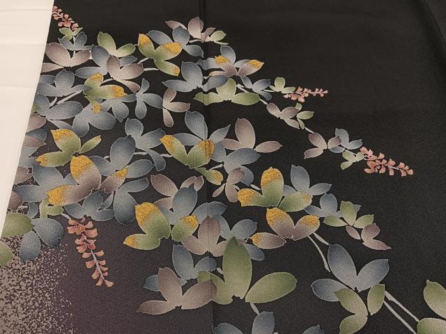 平和屋着物○皇室デザイナー 中村乃武夫 訪問着 枝花文 暈し染め