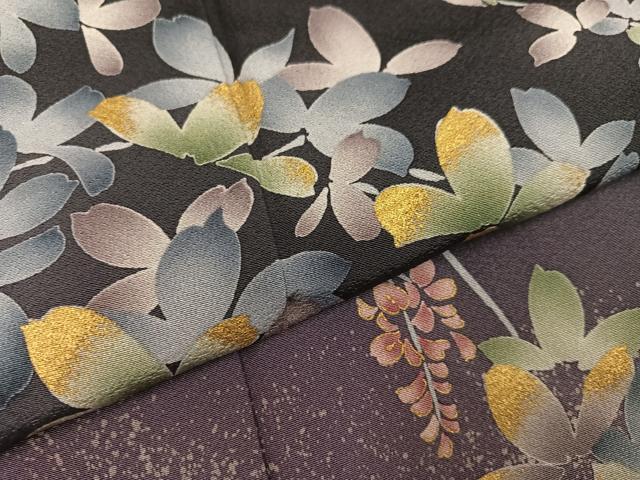 平和屋着物○皇室デザイナー 中村乃武夫 訪問着 枝花文 暈し染め