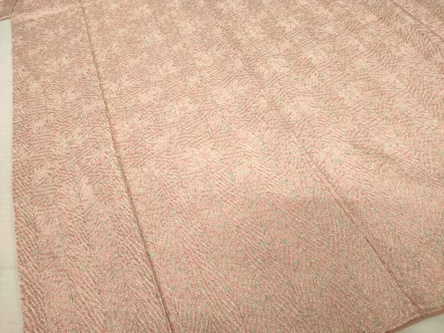 平和屋着物●名門　藤娘きぬたや・杢目絞り　小紋　正絹　逸品　AABB7299ck 平和屋着物○名門 藤娘きぬたや・杢目絞り 小紋 正絹 逸品