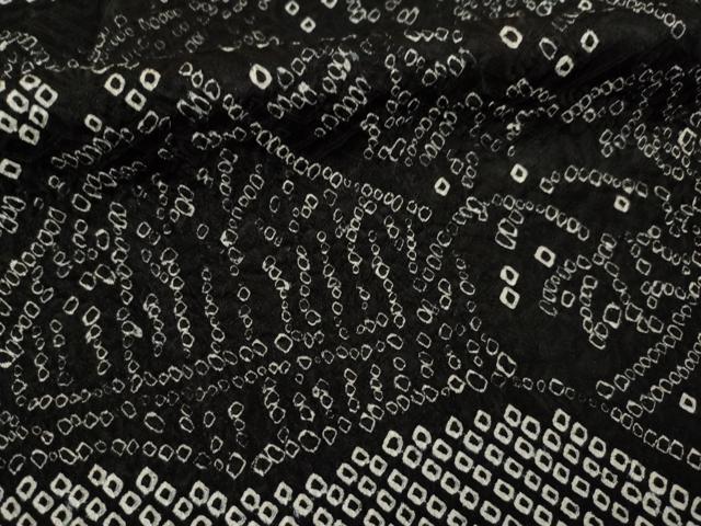 平和屋着物●訪問着　総絞り　吉祥花文　黒地　正絹　逸品　AABB7305ck 平和屋着物○訪問着 総絞り 吉祥花文 黒地 正絹 逸品 AABB7305ck