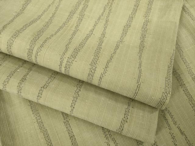 平和屋着物●上質な紬　よろけ立涌文　正絹　逸品　AABB7306ck