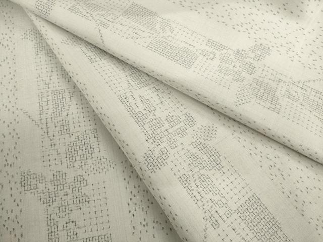 平和屋着物●結城紬　80亀甲　花間道　飛び亀甲柄　正絹　逸品　AABB7327ck