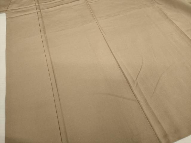 平和屋着物○上質な紬 色無地 白茶色 正絹 逸品 AABB7333ck