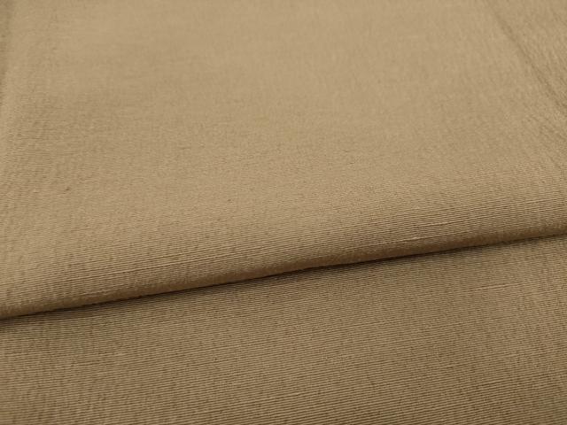 平和屋着物○上質な紬 色無地 白茶色 正絹 逸品 AABB7333ck