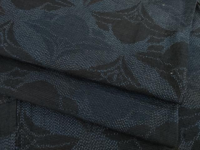 平和屋着物●結城紬　花尽くし　正絹　逸品　AABB7341ck