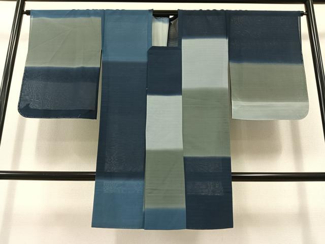 平和屋着物▽道行コート　スリーシーズン　春夏秋　塵除け　横段文　正絹　逸品　未使用　AABB7742jh