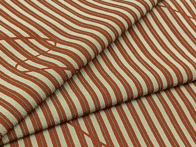 平和屋着物▽上質な小紋　単衣　縞　正絹　逸品　AABB7751jh