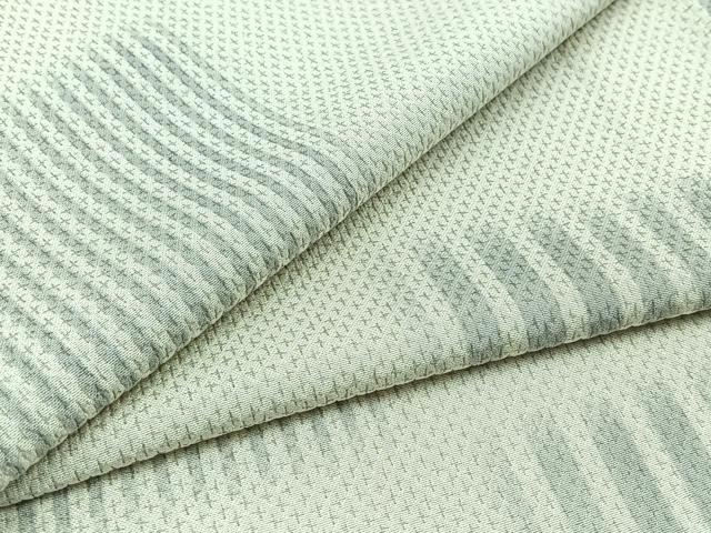 平和屋着物▽お召　単衣　市松文　正絹　逸品　AABB7755jh