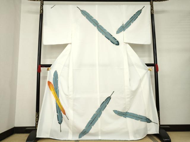 平和屋着物●男性　訪問着　舞羽根文　金彩　洗える着物　AABB7883ck