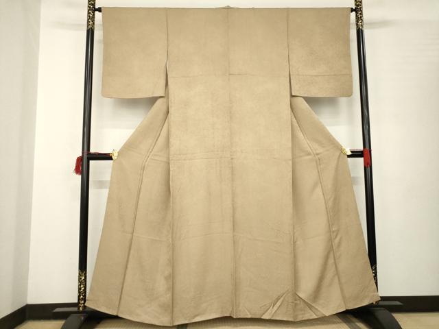 平和屋着物●上質な色無地　霞地紋　朽葉色　正絹　逸品　AABB7893ck 平和屋着物○上質な色無地 霞地紋 朽葉色 正絹 逸品 AABB7893ck