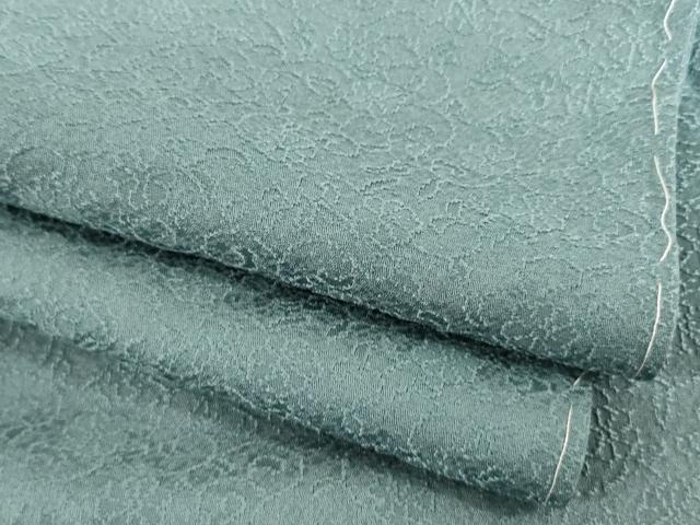 平和屋着物●上質な色無地　花唐草地紋　錆鼠色　正絹　逸品　AABB7929ck