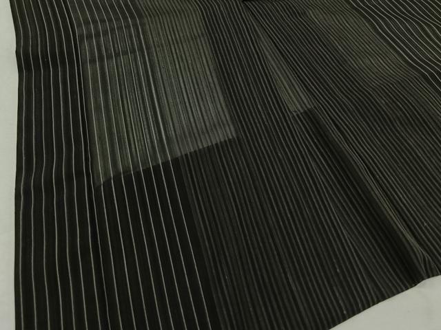 平和屋着物▽男性　羽織　紬地　スリーシーズン　春夏秋　塵除け　縞　正絹　逸品　AABB8006jh_2