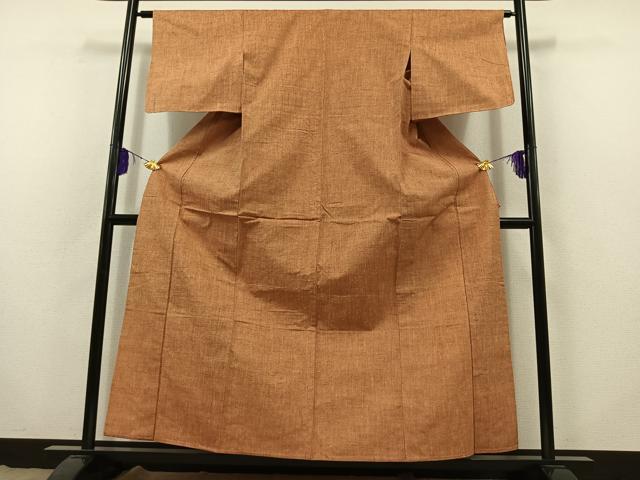 平和屋着物▽上質な紬 単衣 霞文 正絹 逸品 AABB8015jh